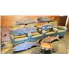 Image 1 : LARGE GROUP OF ASSORT WOOD DECOR, APPROX 8 WOODEN CRAVED SALMON VARIOUS SIZES