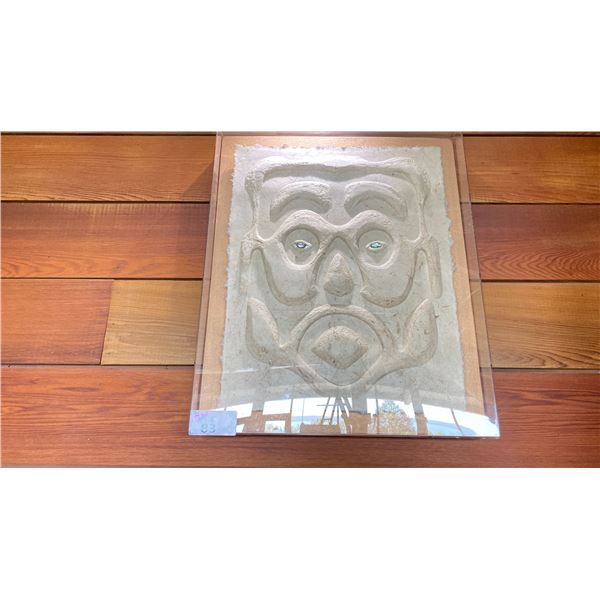 WEST COAST WALL ART FROM BC ARTIST JAN MACLEOD IN PLEXIGLASS CASE APPROX 32"L X 28"W