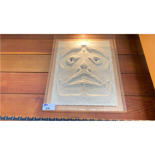 WEST COAST WALL ART FROM BC ARTIST JAN MACLEOD IN PLEXIGLASS CASE APPROX 32"L X 28"W