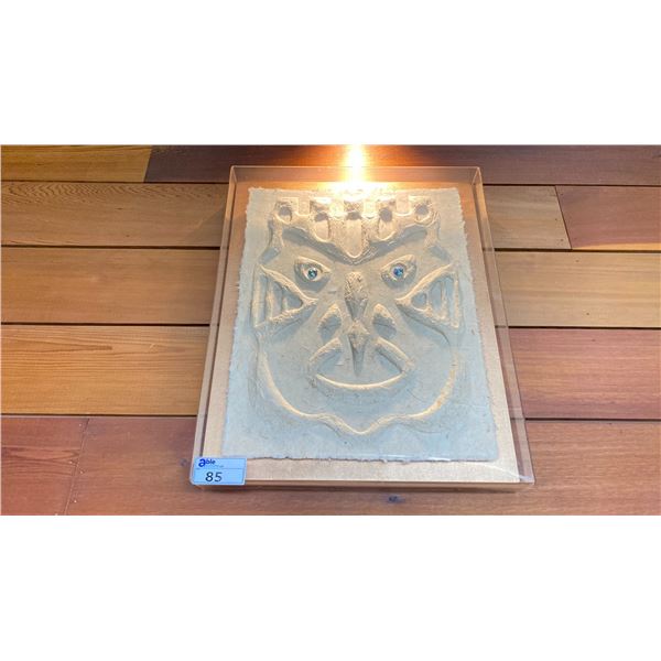 WEST COAST WALL ART FROM BC ARTIST JAN MACLEOD IN PLEXIGLASS CASE APPROX 32"L X 28"W