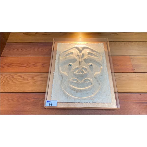 WEST COAST WALL ART FROM BC ARTIST JAN MACLEOD IN PLEXIGLASS CASE APPROX 32"L X 28"W