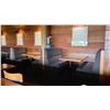 Image 2 : ROW OF MOUNTED RESTAURANT BOOTHS SEATING  VARIOUS SIZES OF  BENCHES AND TABLES