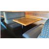 Image 7 : ROW OF MOUNTED RESTAURANT BOOTHS SEATING  VARIOUS SIZES OF  BENCHES AND TABLES