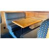 Image 8 : ROW OF MOUNTED RESTAURANT BOOTHS SEATING  VARIOUS SIZES OF  BENCHES AND TABLES