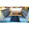 Image 2 : ROW OF 4 MOUNTED RESTAURANT SEATING BOOTHS BENCHES AND TABLES