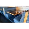 Image 3 : ROW OF 4 MOUNTED RESTAURANT SEATING BOOTHS BENCHES AND TABLES
