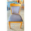 Image 2 : OAK DINING ROOM CHAIR WITH CUSHION GREEN SEAT AND BACK FABRIC