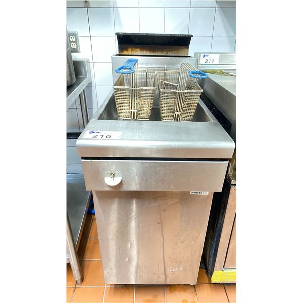 QUEST STAINLESS STEEL GAS,  2 BASKET DEEP FRYER