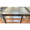 Image 1 : STAINLESS STEEL PREP TABLE WITH FOUR WARMING COMPARTMENTS