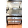 Image 2 : STAINLESS STEEL PREP TABLE WITH FOUR WARMING COMPARTMENTS