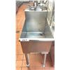 Image 1 : COMMERCIAL KITCHEN STAINLESS STEEL SINK 27"ACROSS X 16" WIDE X 44" HIGH