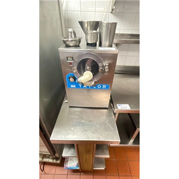 TAYLOR FROZEN DESERT MACHINE WITH STAINLESS STEEL MOBILE PREP CART