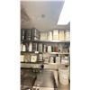 Image 2 : GREY METAL SHELF UNIT WITH ASSORTED COMMERCIAL KITCHEN ITEMS