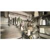 Image 2 : (4) STAINLESS STEEL WALL MOUNT SHELVES AND CONTENTS - FOOD PREP CONTAINERS, LADLES. WHISKS, TONGS