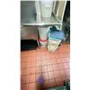 Image 18 : HOBART COMMERCIAL DISHWASHER WITH SURROUNDING STAINLESS STEEL WASH STATION -