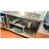 Image 3 : COMMERCIAL KITCHEN STAINLESS STEEL PREP TABLE WITH SMALL SINK 84"ACROSS X 24" WIDE X 36" HIGH