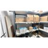 Image 10 : CONTENTS OF ROOM, GLASSWARE, MOSTLY STEMWARE, 3 7FT L X 4FT W X 2FT H STEEL RACKS WITH 5 WOODEN