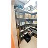 Image 2 : CONTENTS OF ROOM, GLASSWARE, MOSTLY STEMWARE, 3 7FT L X 4FT W X 2FT H STEEL RACKS WITH 5 WOODEN