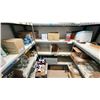 Image 7 : CONTENTS OF ROOM, GLASSWARE, MOSTLY STEMWARE, 3 7FT L X 4FT W X 2FT H STEEL RACKS WITH 5 WOODEN