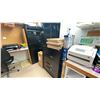 Image 11 : CONTENTS OF OFFICES, APPROX 3 LEATHER OFFICE CHAIRS, OFFICE SUPPLIES, 5 DRAWER BLACK FILING