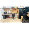 Image 12 : CONTENTS OF OFFICES, APPROX 3 LEATHER OFFICE CHAIRS, OFFICE SUPPLIES, 5 DRAWER BLACK FILING