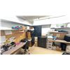 Image 4 : CONTENTS OF OFFICES, APPROX 3 LEATHER OFFICE CHAIRS, OFFICE SUPPLIES, 5 DRAWER BLACK FILING