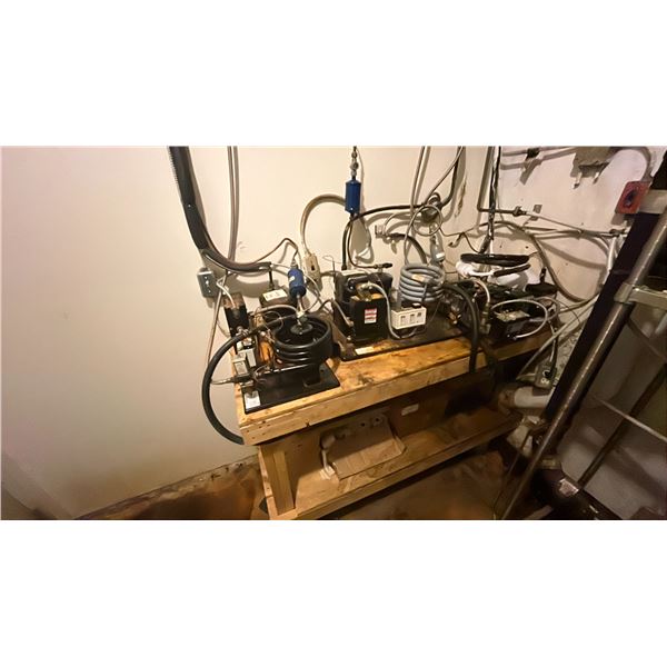 CONTENTS OF ROOM, ALL COMPRESSOR COMPONENTS, GREASE TRAP *HOT WATER TANK NOT INCLUDED*
