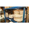 Image 8 : CONTENTS OF ROOM WITH 3 METAL SHELVING RACKS WITH MISC RESTAURANT EQUIPMENT, DISHWARE, KITCHEN WARE