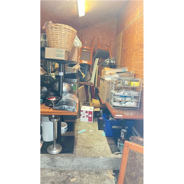 COMMERCIAL WARMERS, TAYLER SORBET MACHINE, METAL RACKING, ASSORTED CHAIRS & TABLE, PLUS MUCH MORE