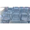 Image 2 : 14 BLACK HEAVY CAST BLACK OUTDOOR PATIO CHAIRS, 1 HEAVY METAL OUTDOOR PATIO TABLE