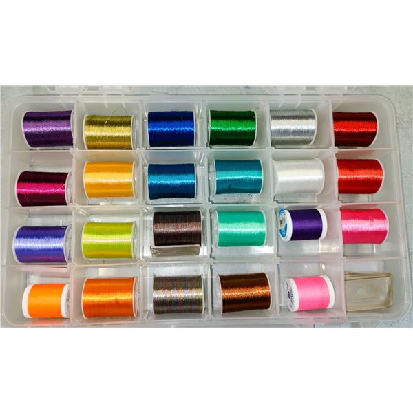 Fly Tying Gear - Differant Color Thread Lot - All in Plano Box as Shown