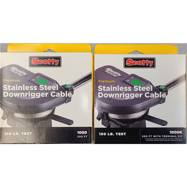 Scotty Stainless Steel Downrigger Cable - x 2 NEW