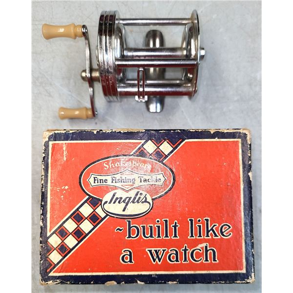 Vintage Shakespeare Inglis Canada True Blue 1956 Fishing Reel In BOX!