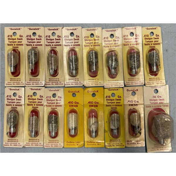 410 ga Shotgun Swabs x 15 pc + 1 x 16 ga - NEW