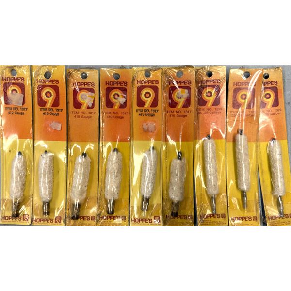 35-38 Cal & 410 ga Cleaning Swabs Hoppes 9 - Lot of 9 - NEW
