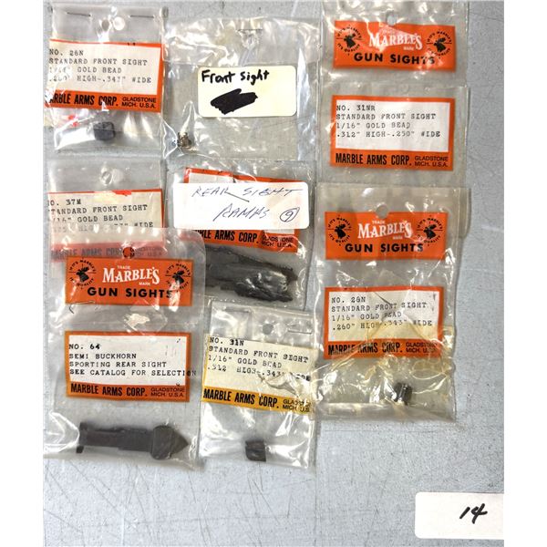 Marbles Lot Rear & Front Sight Lot - 9 pc NEW