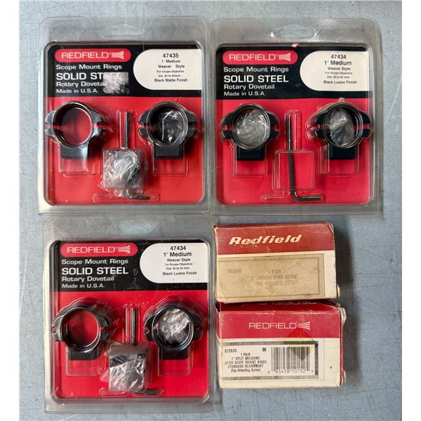 Redfield Scope Ring Lot - 5 Sets - NEW