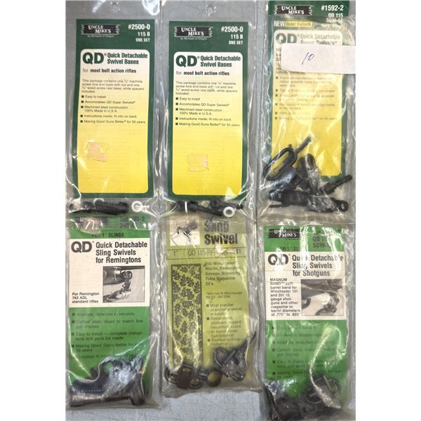 Sling Studs Swivel Lot Uncle Mikes - Lot of 6 sets - NEW