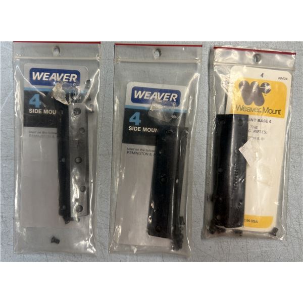 Weaver No 4 Scope Bases as Shown - 3 pc - NEW