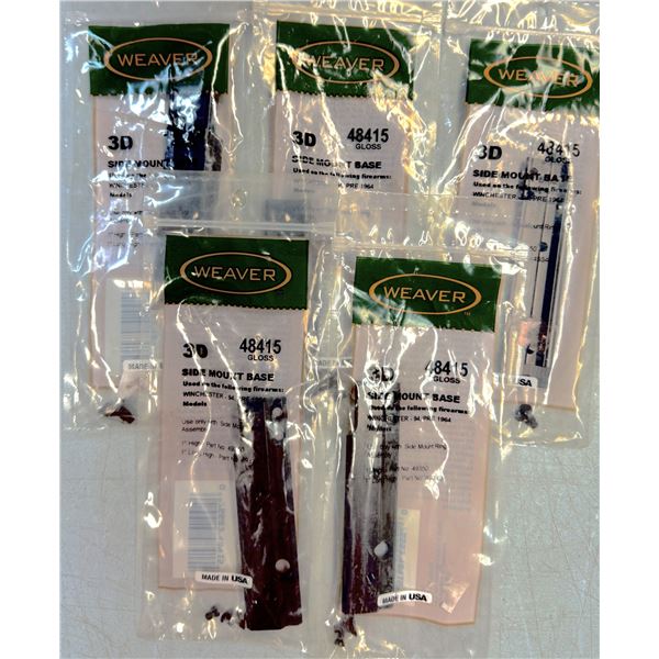 Weaver No 3D (48415) Scope Bases as Shown - 5 pc - NEW