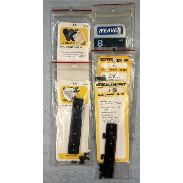 Rem & Win Weaver No 8 & 8A Scope Bases as Shown - 5 pc - NEW