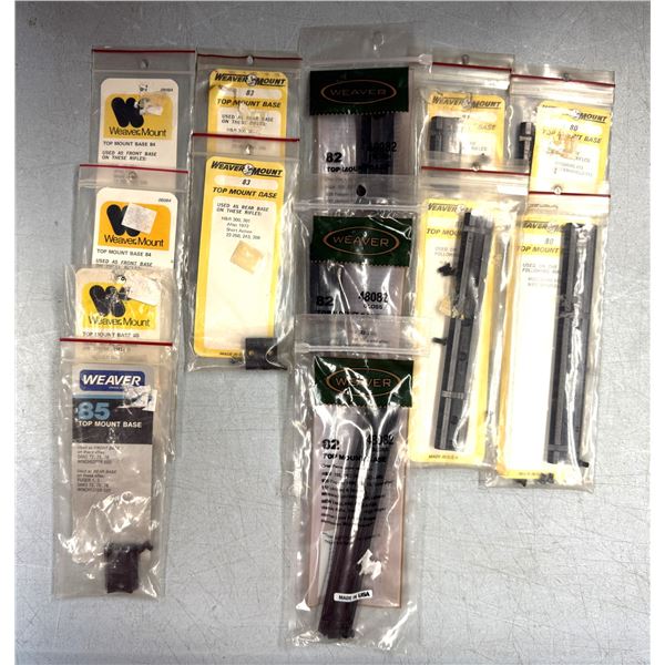 Weaver No 80 to 85 Scope Bases as Shown - 13 pc - NEW