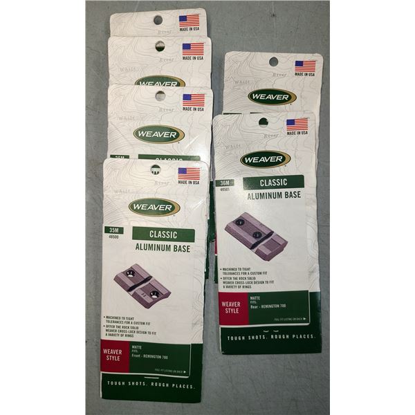 Weaver No 35M & 36M Scope Bases as Shown - 6 pc - NEW