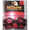Image 1 : Millett Scope Rings Low 1 inch Weaver Picatinny Mount x 6 Sets - NEW
