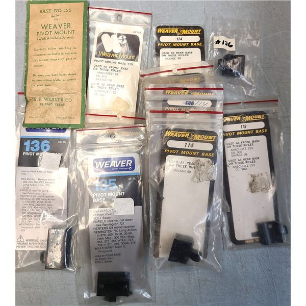 Weaver No 114, 119, 126, 135 & 136 Scope Bases - NEW