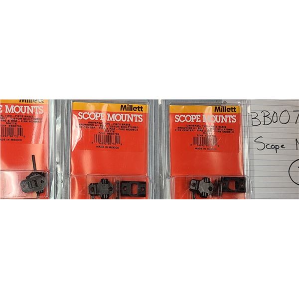 Browning A Bolt Millett Scope Bases - 3 pc Lot - NEW