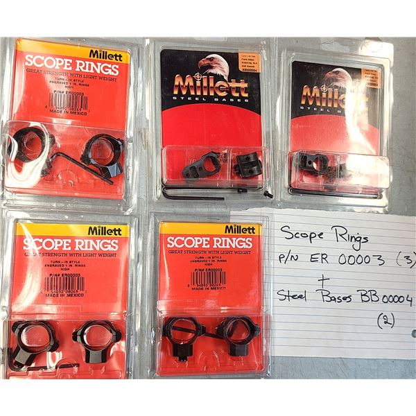 Browning BLR Millett Scope Bases & Rings - 5 Sets - NEW