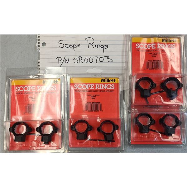 Millett Turn-In Scope Rings High 1 inch - 4 pc Lot - NEW