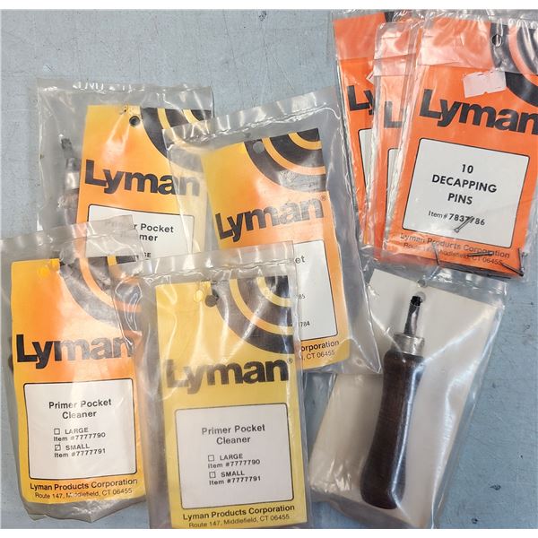 Lyman Primer Pocket Reamer Small x 5 + Decapping Pins x 40 - NEW