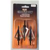 Image 2 : Crossbow Broadhead 3 Blade Arrow Heads 9 x 3 pack - NEW